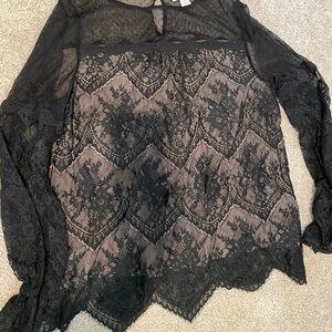 Sundance Black Lace Women's Blouse